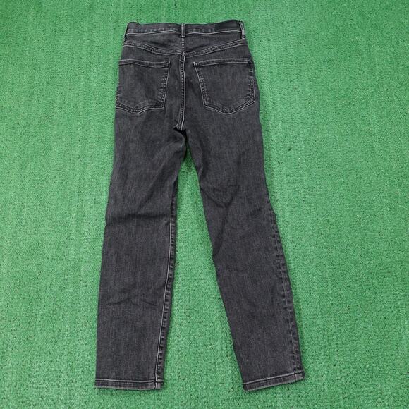 Express Jeans Womens 00S Black Washed Slim Ankle Super High Rise Stretch Denim - Picture 4 of 10